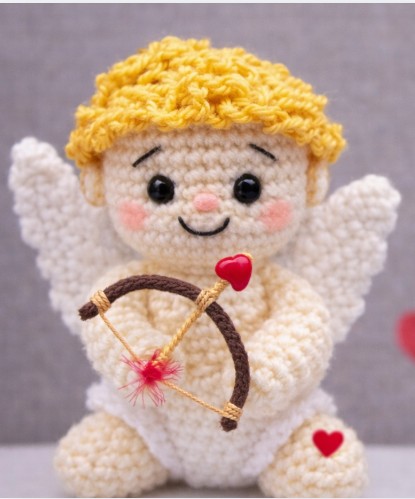 Engel Amor Häkelanleitung PDF | Sitzender Engel häkeln | Amigurumi Anleitung Deutsch
