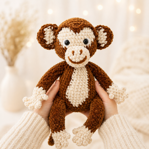 Häkelanleitung PDF – Süßer Affe (Amigurumi) | Schritt für Schritt Anleitung